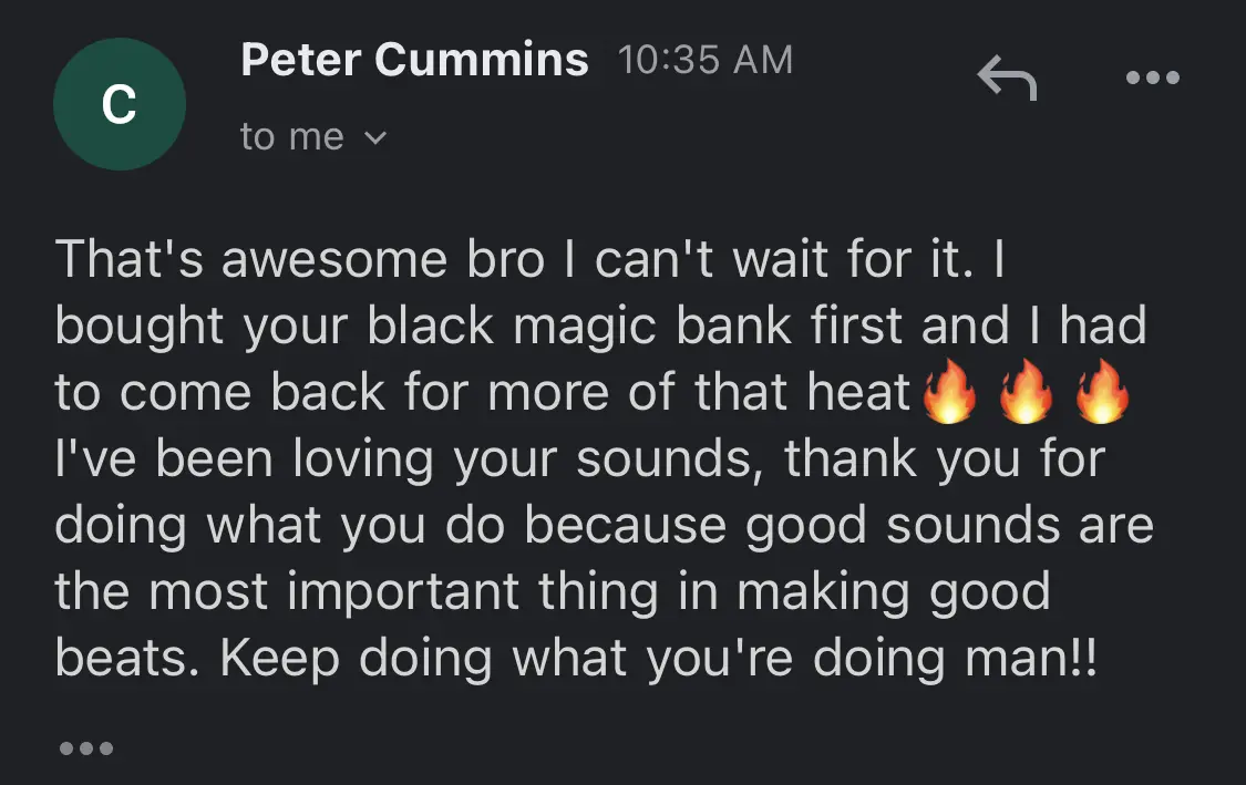 Customer testimonial from Peter Cummins