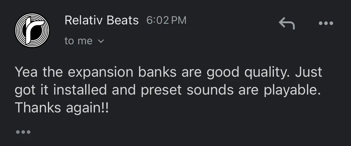 Customer testimonial from Relativ Beats